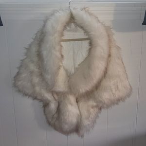 Artificial Fur White Wrap